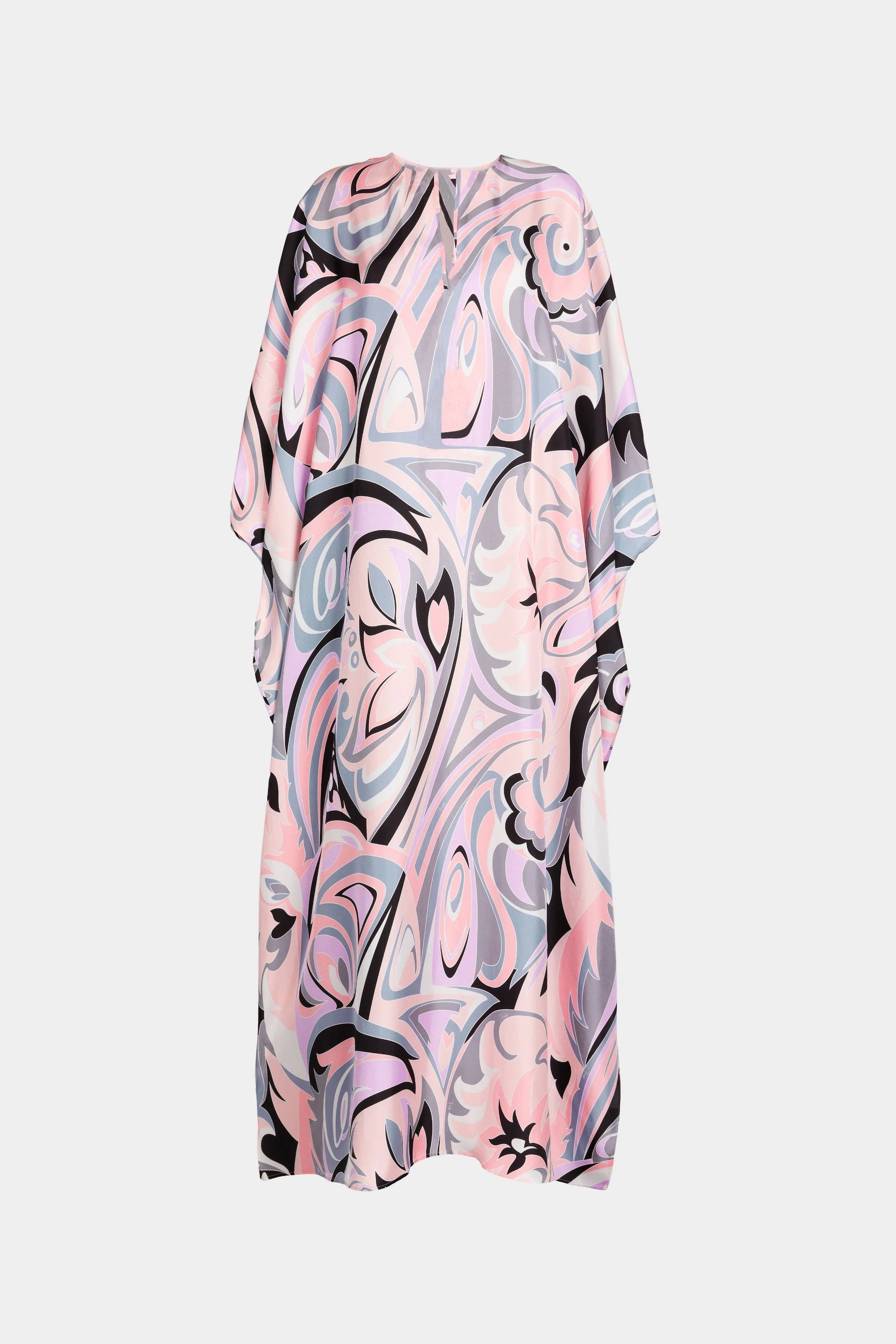 Silk Satin Kaftan For Women's Boho Kaftan Maxi Dress