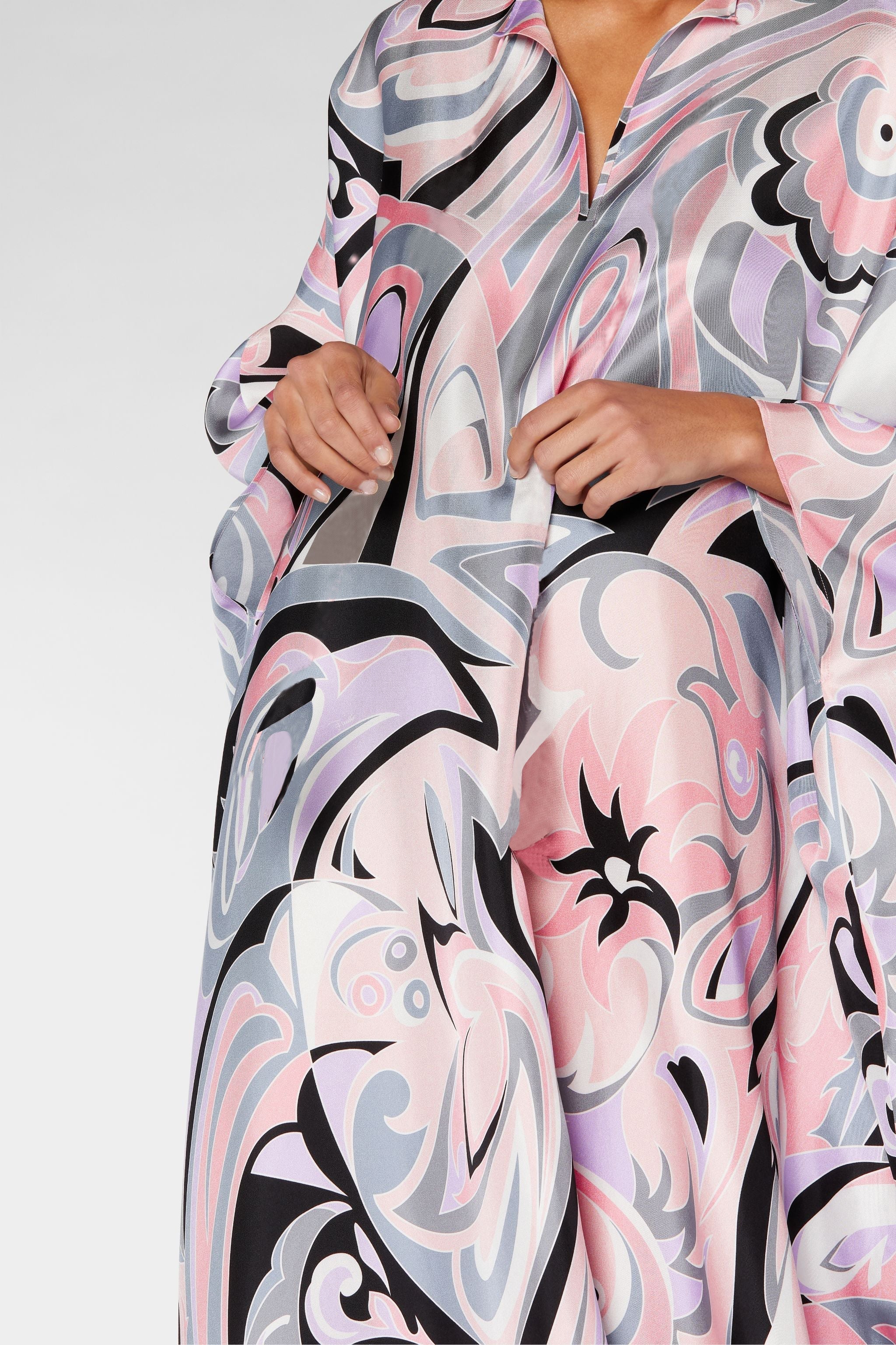 Silk Satin Kaftan For Women's Boho Kaftan Maxi Dress