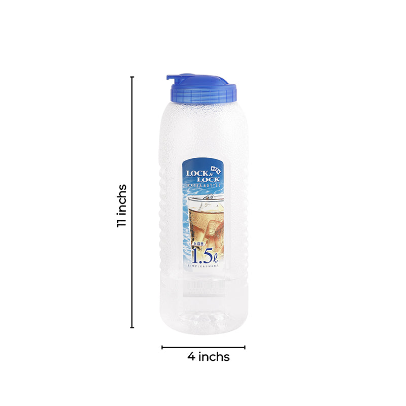 Aqua Easy Grip Plastic Water Bottles| Set Of 2| 1 Liter