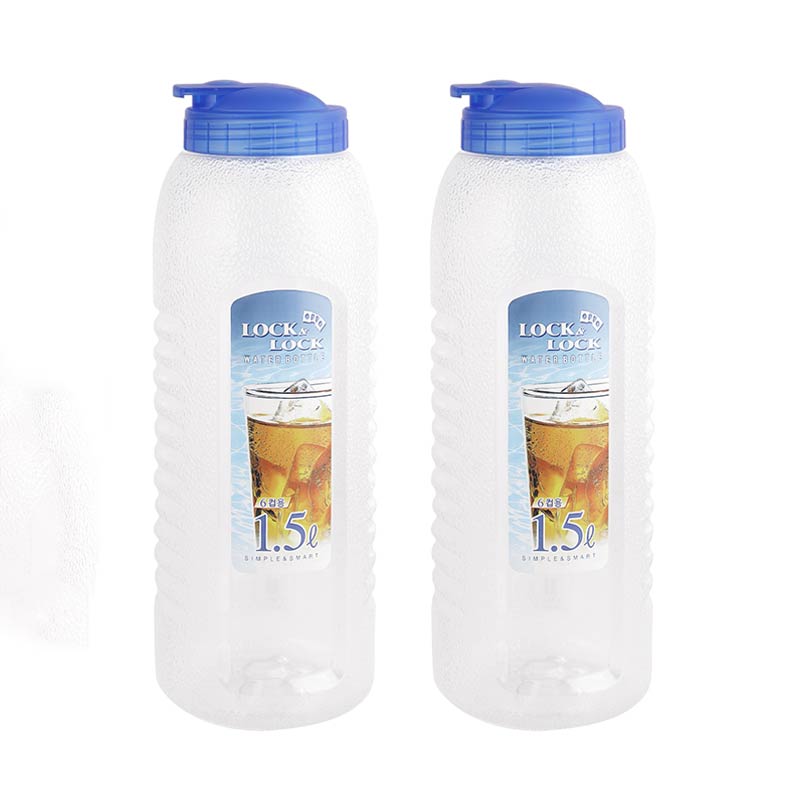Aqua Easy Grip Plastic Water Bottles| Set Of 2| 1 Liter