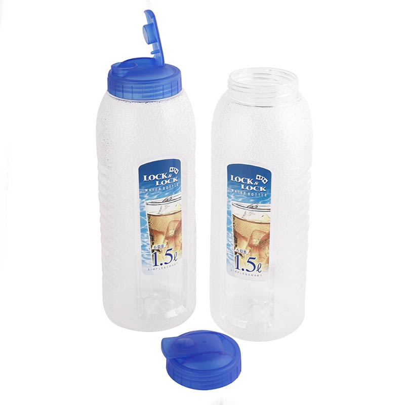 Aqua Easy Grip Plastic Water Bottles| Set Of 2| 1 Liter