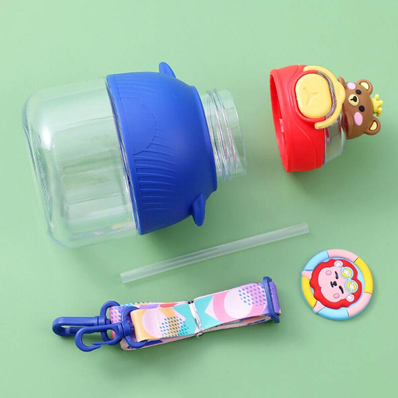 Purple Cartoon Kids Sipper Bottle