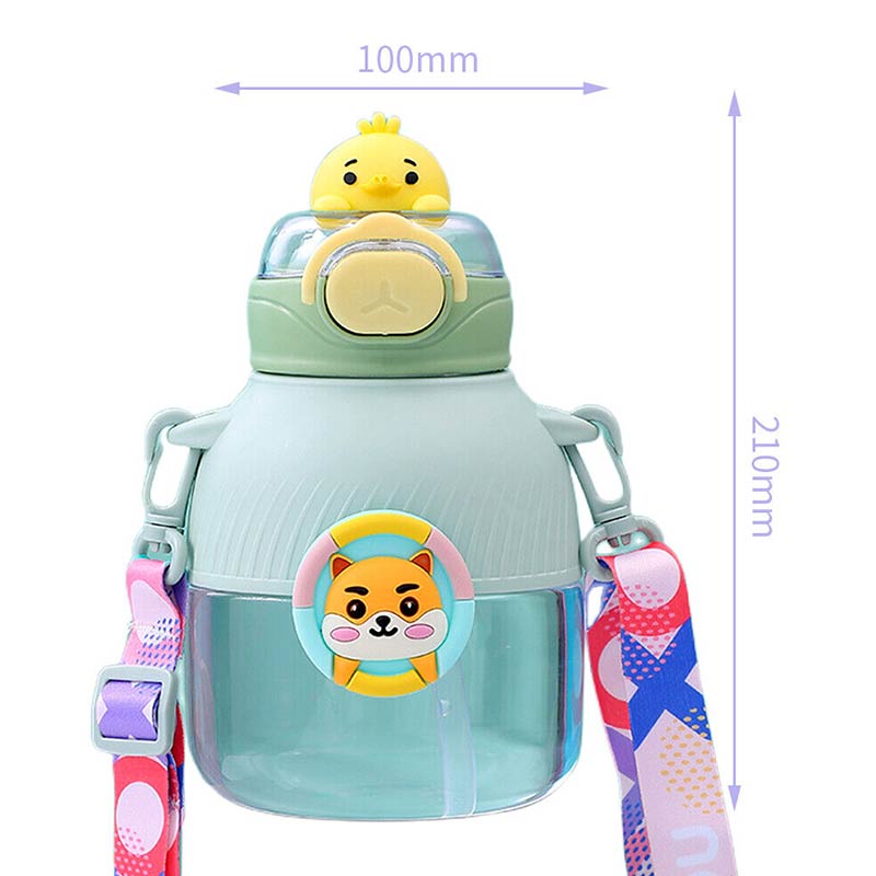 Green Cartoon Kids Sipper Bottle