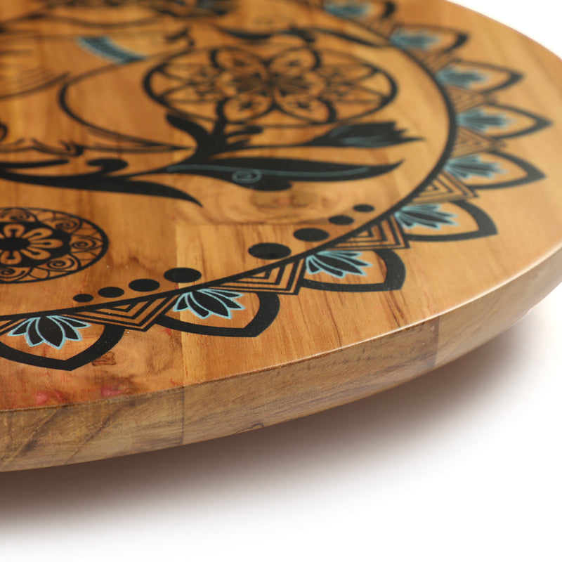 Bird On A Mandala Lazy Susan Platter | Single