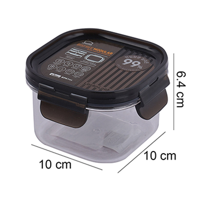 Square Bisfree Modular Food Storage Container | 260ml | Single, Set of 2