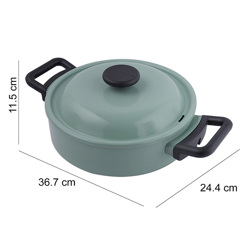 LocknLock Decore Green Casserole | Safe for all cooktops  | 3 Litres