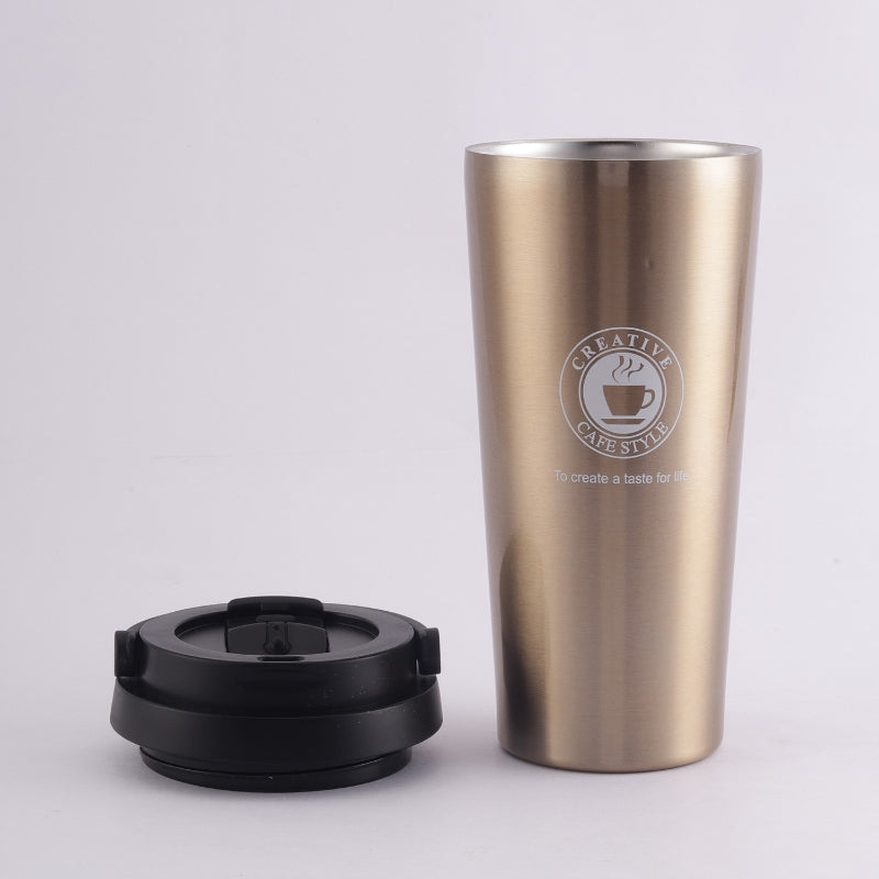 Stainless Steel Gold Vacuum Flask