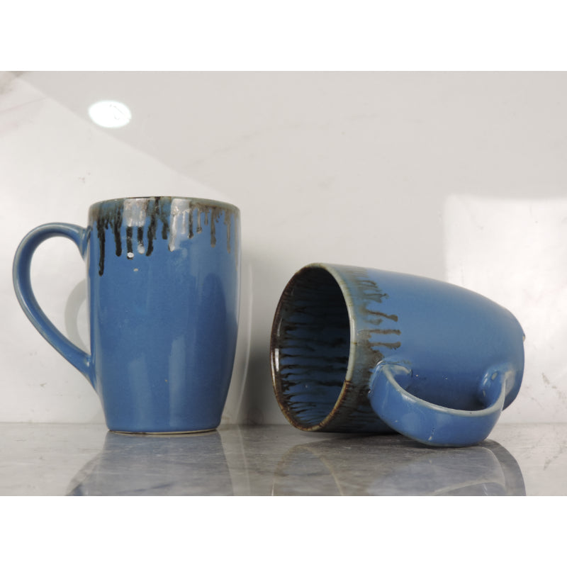 Blue & Brown Mugs | Set of 2