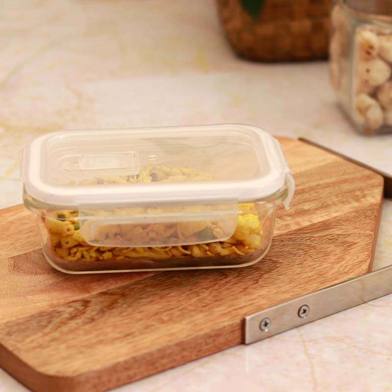 Glass Container Lunch Box | Set of 2 (Rectangle + Square)