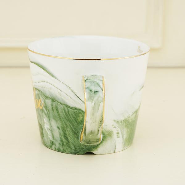 Boss Babe | Bone China Green Marble Finish Mug | Single Piece |  300ml