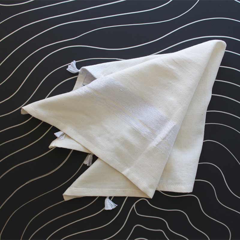 Metallic Off-white Table Napkin | Multiple Colors