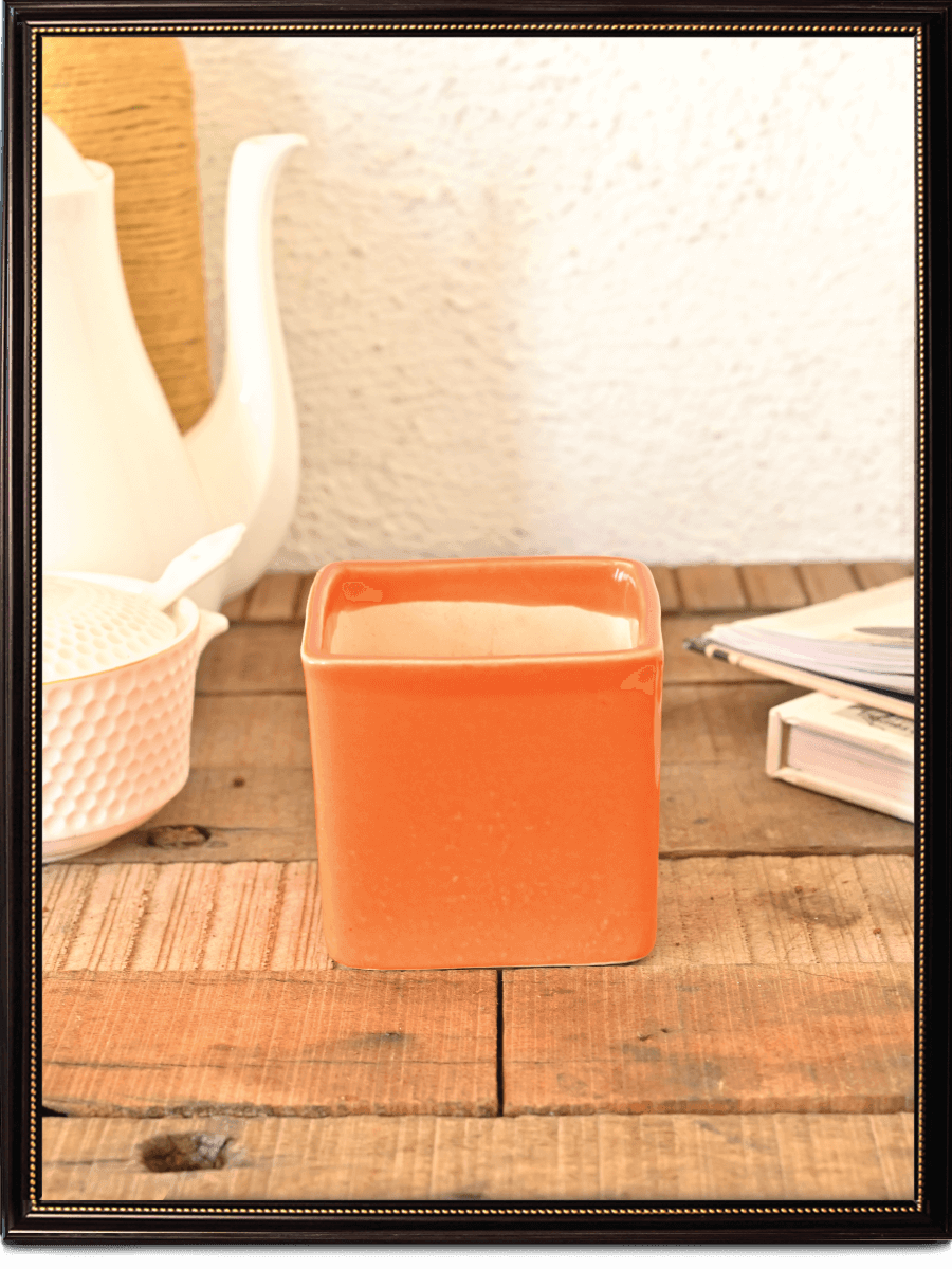 Square Ceramic Pot | Ugaoo | Multiple Colors