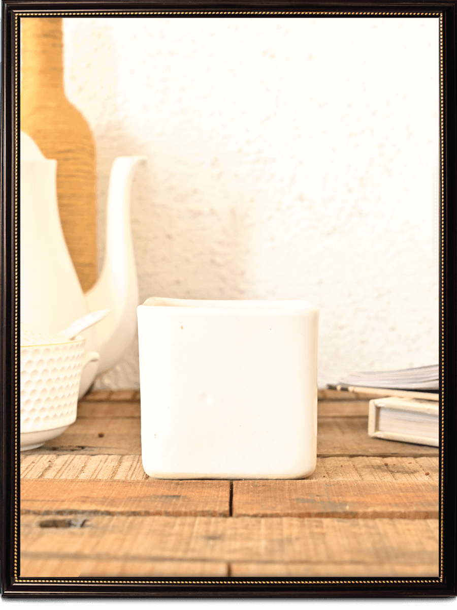 Square Ceramic Pot | Ugaoo | Multiple Colors