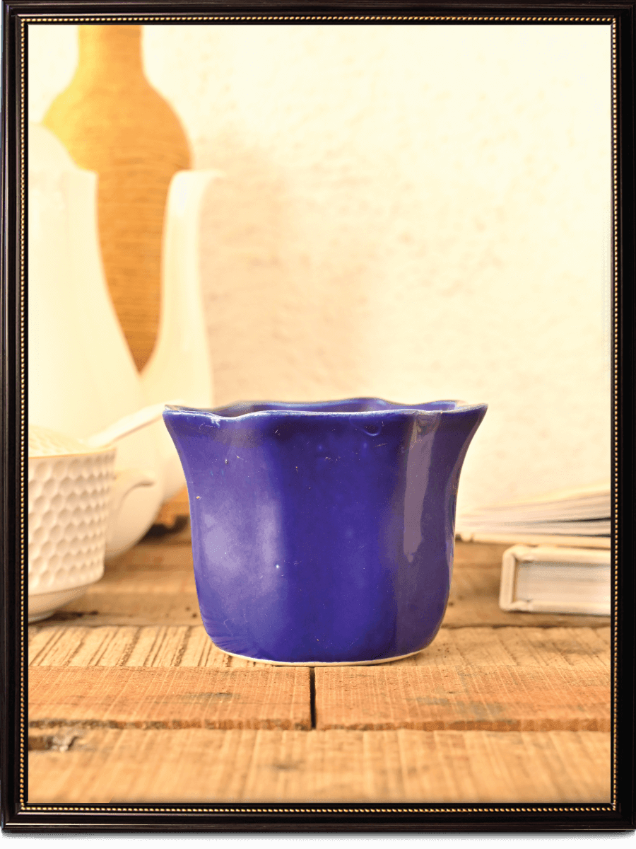 Star Dark Ceramic Pot | Ugaoo | Multiple Colors