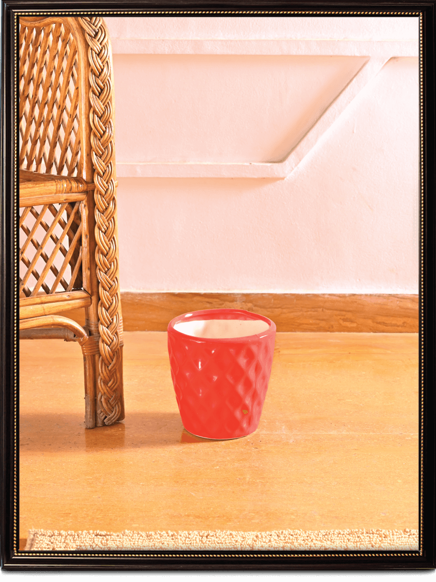 Argyle Ceramic Pot |  Multiple Colors