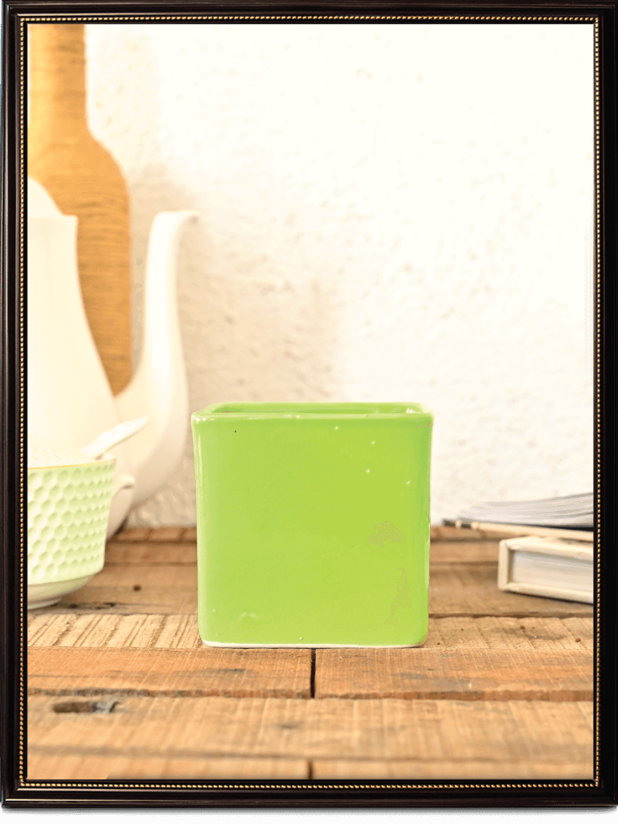 Square Ceramic Pot | Ugaoo | Multiple Colors