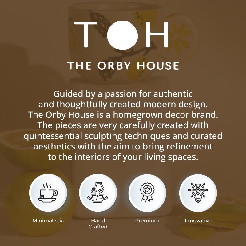 Blue Daisy Shape Ceramic Cappuccino Mug