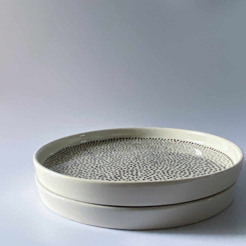 Aomori Handcrafted Ceramic Polka Dots Dinner Plate | Platter