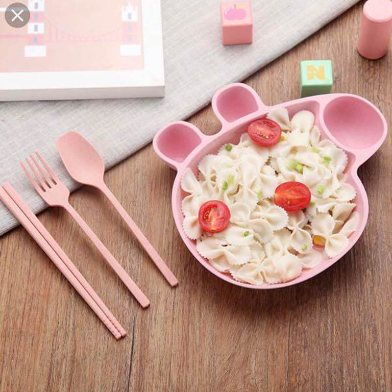 Baby Pink Peppa Pig Plate Set