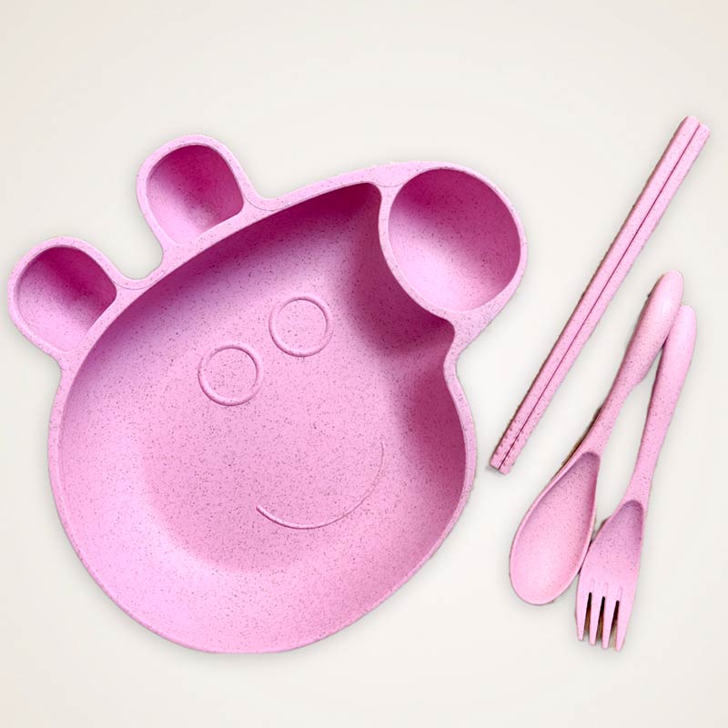 Baby Pink Peppa Pig Plate Set