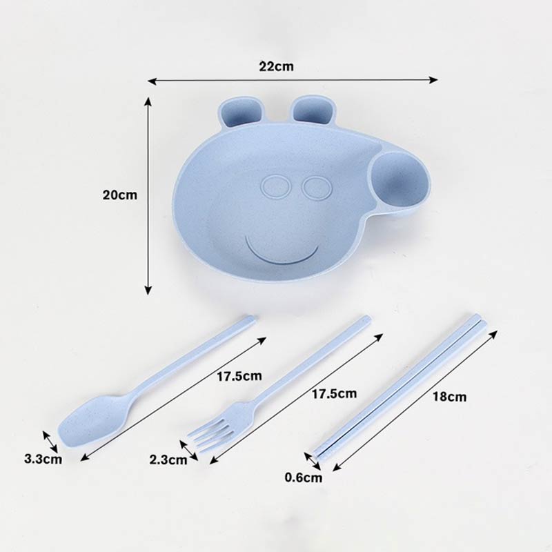 Blue Peppa Pig Plate set