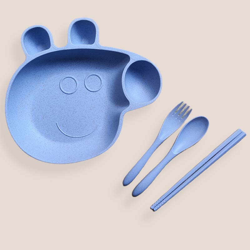 Blue Peppa Pig Plate set