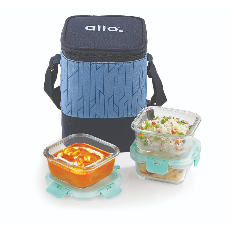 Averll Safe Glass Lunch box  | Set Of 3 | Multiple Colors