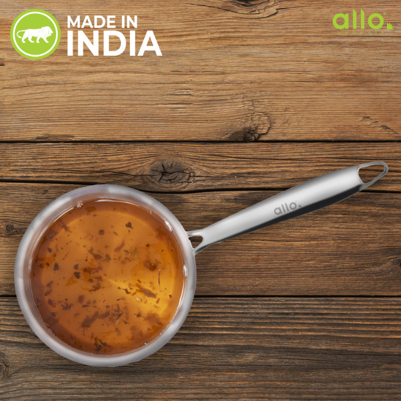 Allo Kermedy CookSafe Triply Sauce pan With Stainless Steel Lid |Non Toxic | 1L, 1.5L, 2.3L, 3.3L