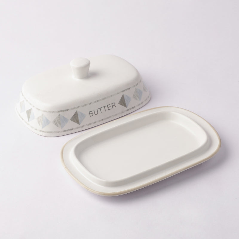 White Ceramic Butter Dish