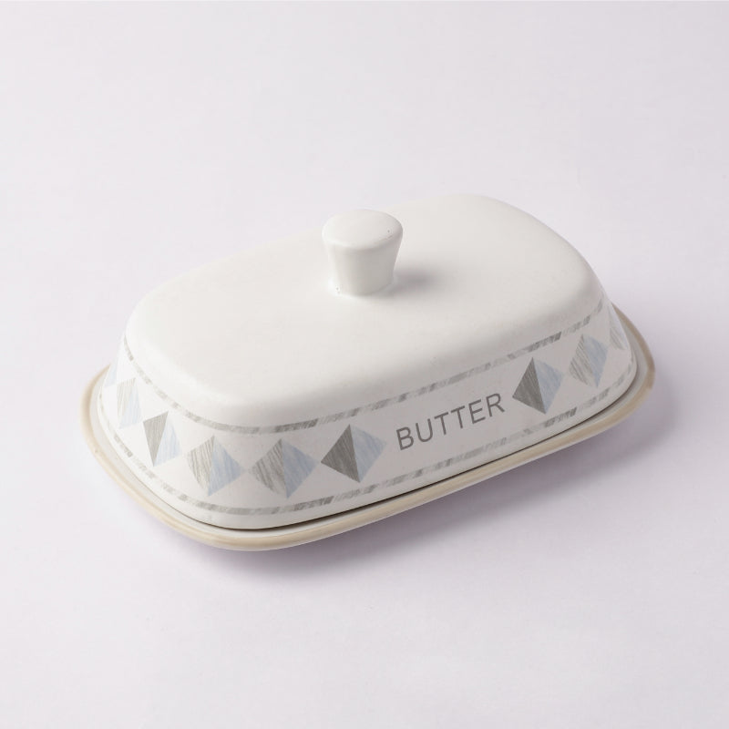 White Ceramic Butter Dish