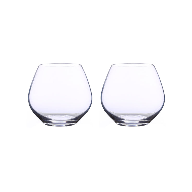 Amoroso Crystal Stemless Wine Glass | Set of 2 | Multiple Sizes