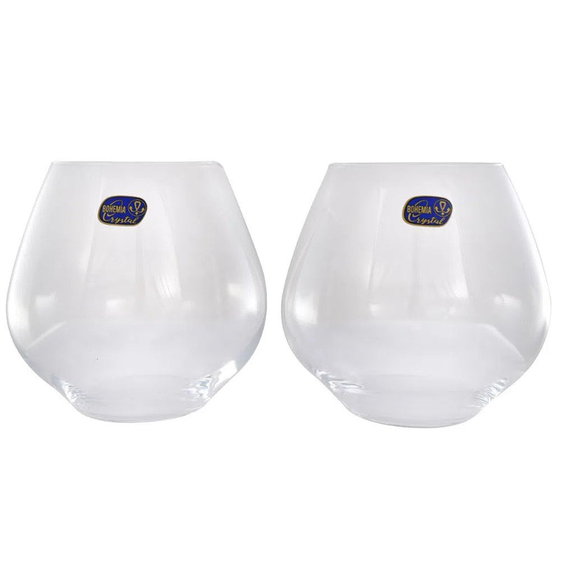 Amoroso Crystal Stemless Wine Glass | Set of 2 | Multiple Sizes