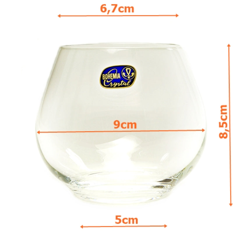 Amoroso Crystal Stemless Wine Glass | Set of 2 | Multiple Sizes