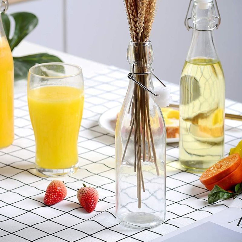 Flip Top Bottle Glass Bottle | Set of 3