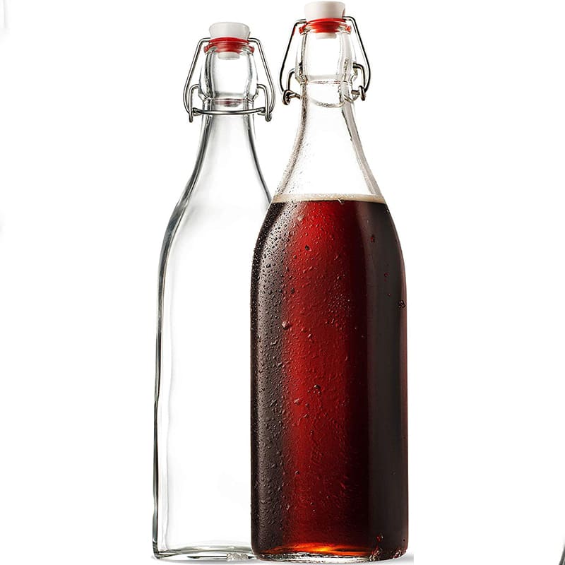 Flip Top Bottle Glass Bottle | Set of 3