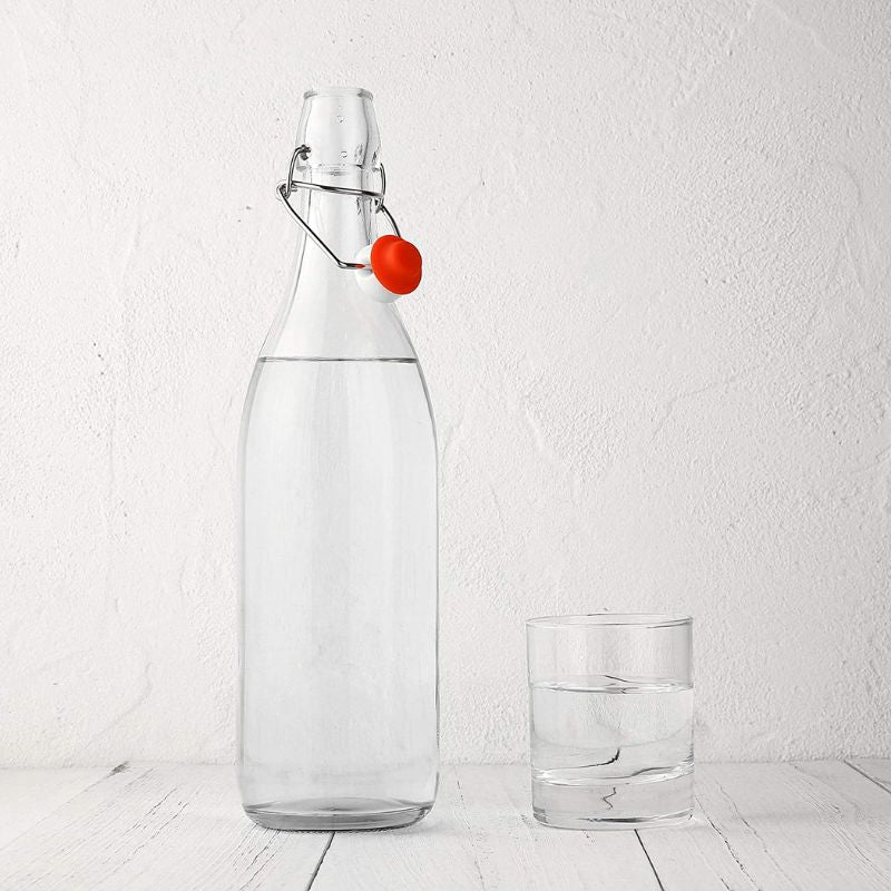 Flip Top Bottle Glass Bottle | Set of 3