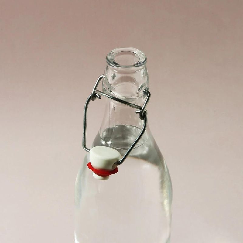 Flip Top Bottle Glass Bottle | Set of 3