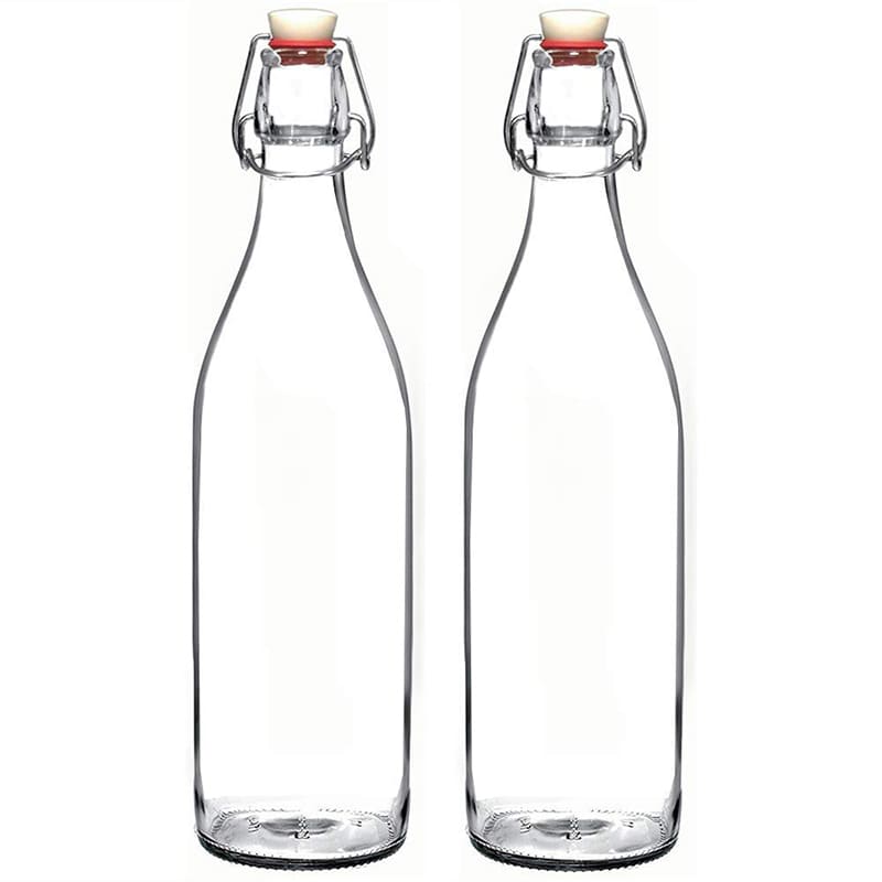Flip Top Bottle Glass Bottle | Set of 3