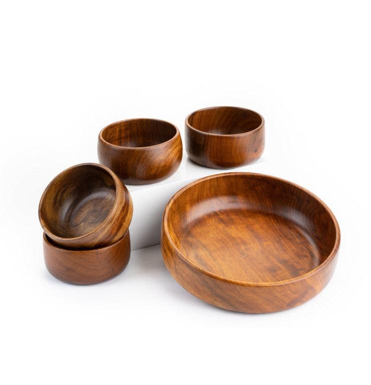 Baro Large & Small Wooden Bowls Combo | Multiple Sets