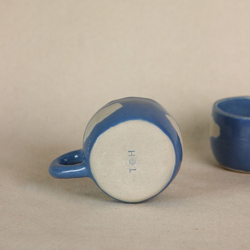 Blue Ceramic Dreamy Cloud Ceramic Cup | 150ml | Single, Set of 2 & 4