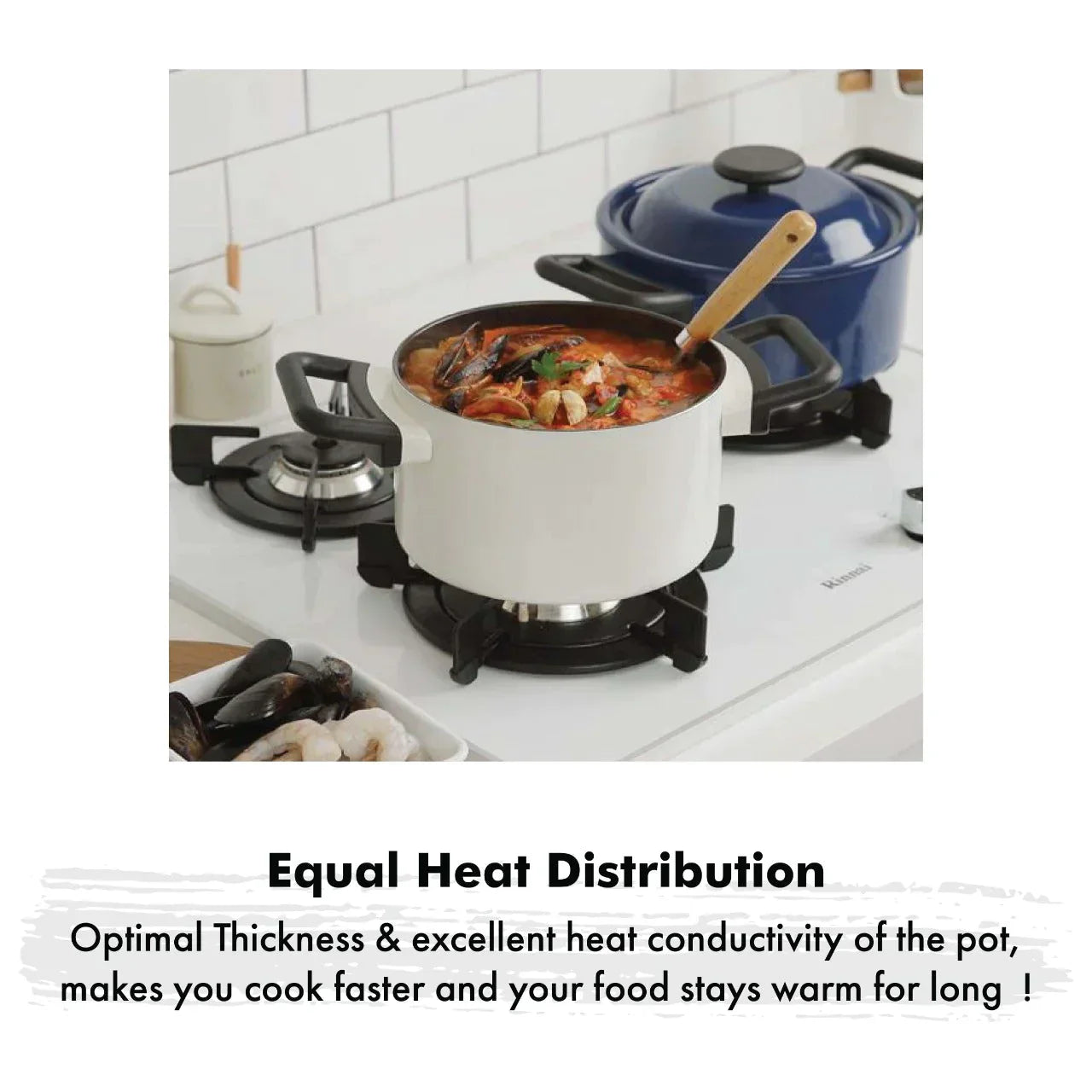 LocknLock Decore Ivory Casserole | Safe for all cooktops |  2.9 Litres