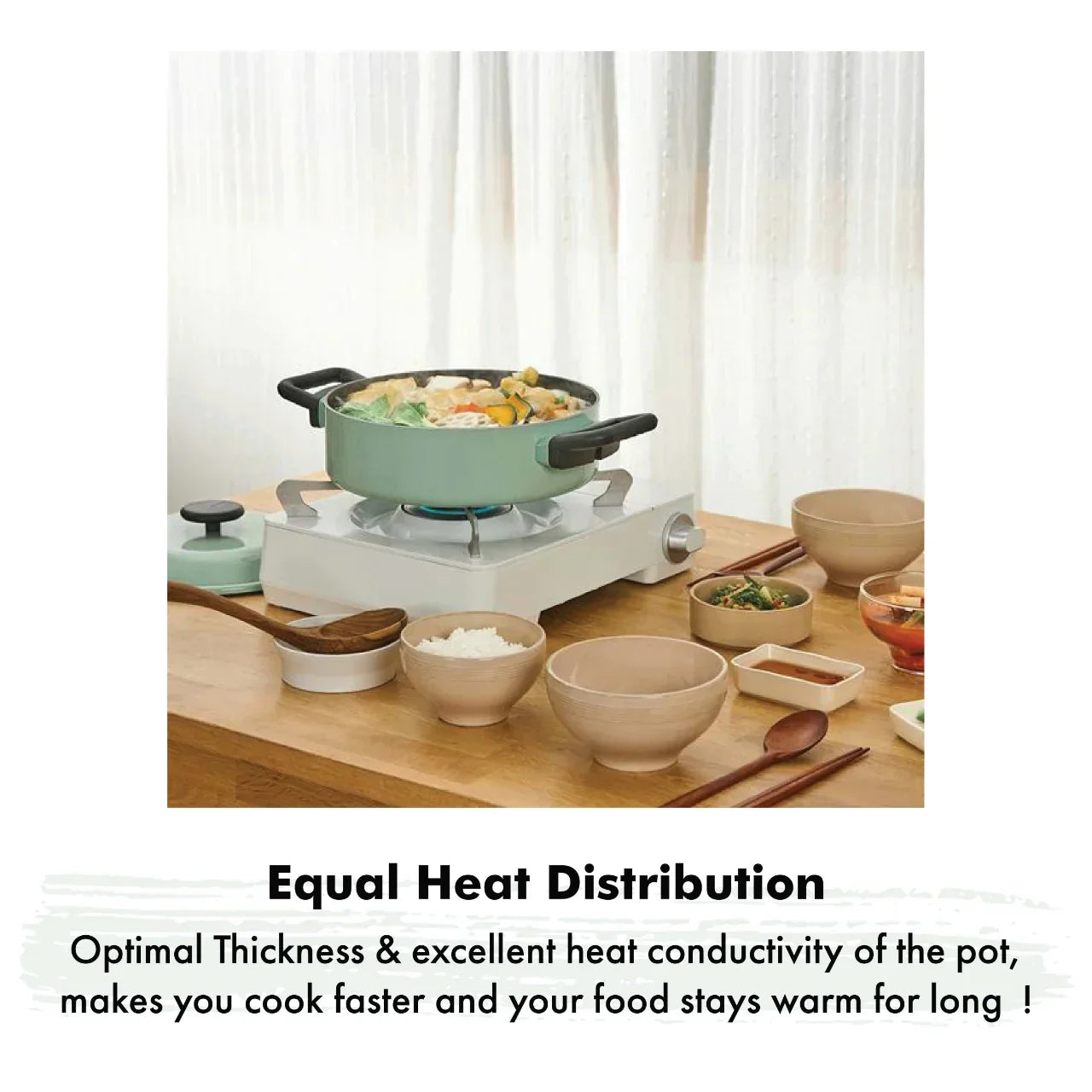 LocknLock Decore Green Casserole | Safe for all cooktops  | 3 Litres