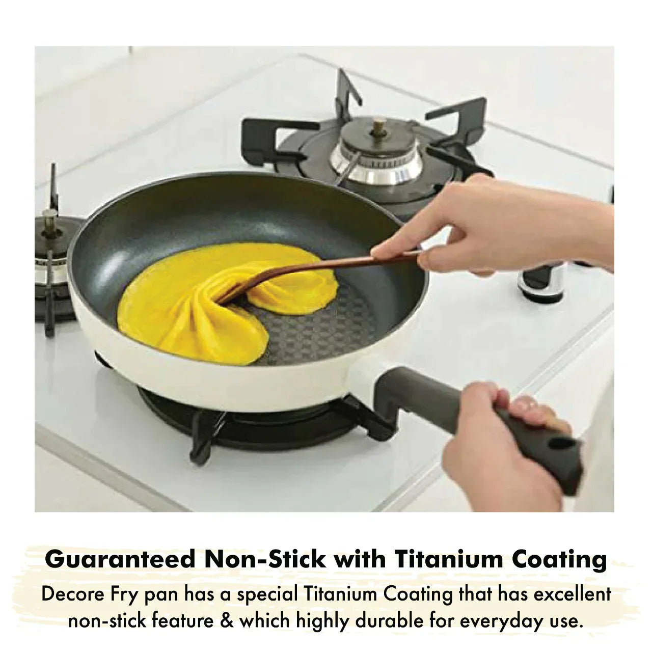 LocknLock Decore Ivory Fry Pan | Safe for all cooktops |  9 Inches
