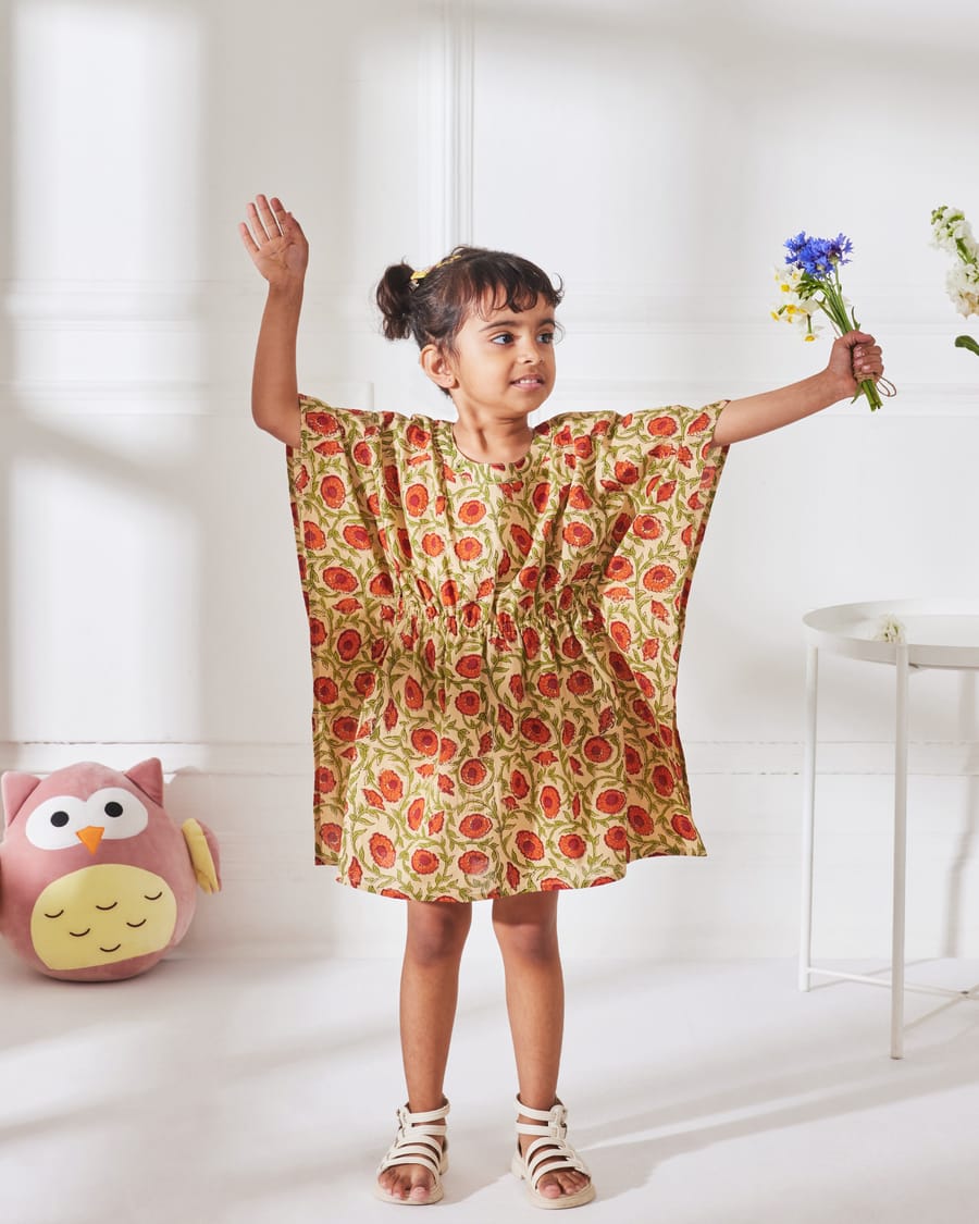 Cute Toddler Baby Girls Beachwear Cover Ups Balls Tassel Loose Swim Cover-ups Dress