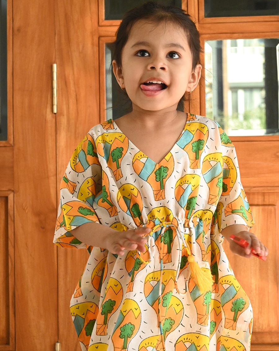 Cute Toddler Baby Girls Beachwear Cover Ups Balls Tassel Loose Swim Cover-ups Dress