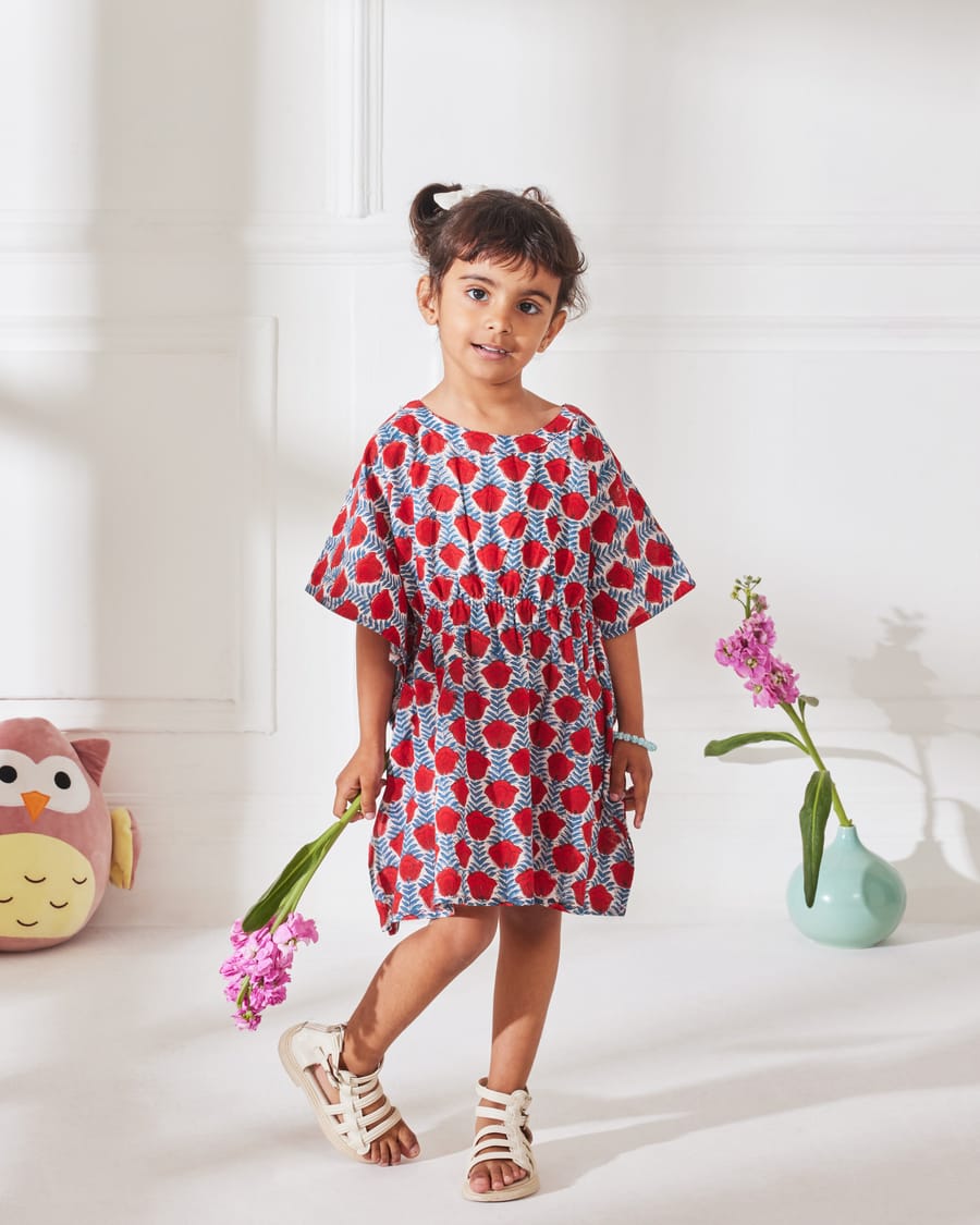 Cute Toddler Baby Girls Beachwear Cover Ups Balls Tassel Loose Swim Cover-ups Dress