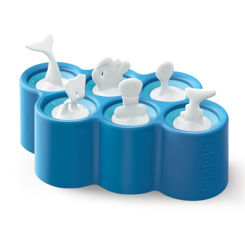 Fish Blue Ice Pop Maker with 6 Popsicle Molds