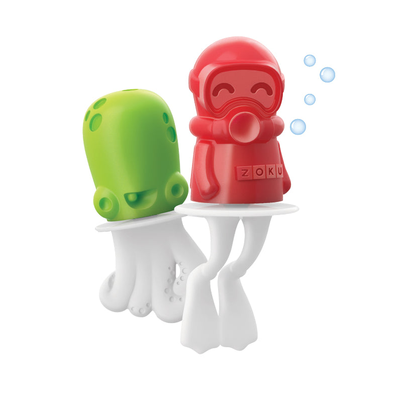 Fish Blue Ice Pop Maker with 6 Popsicle Molds