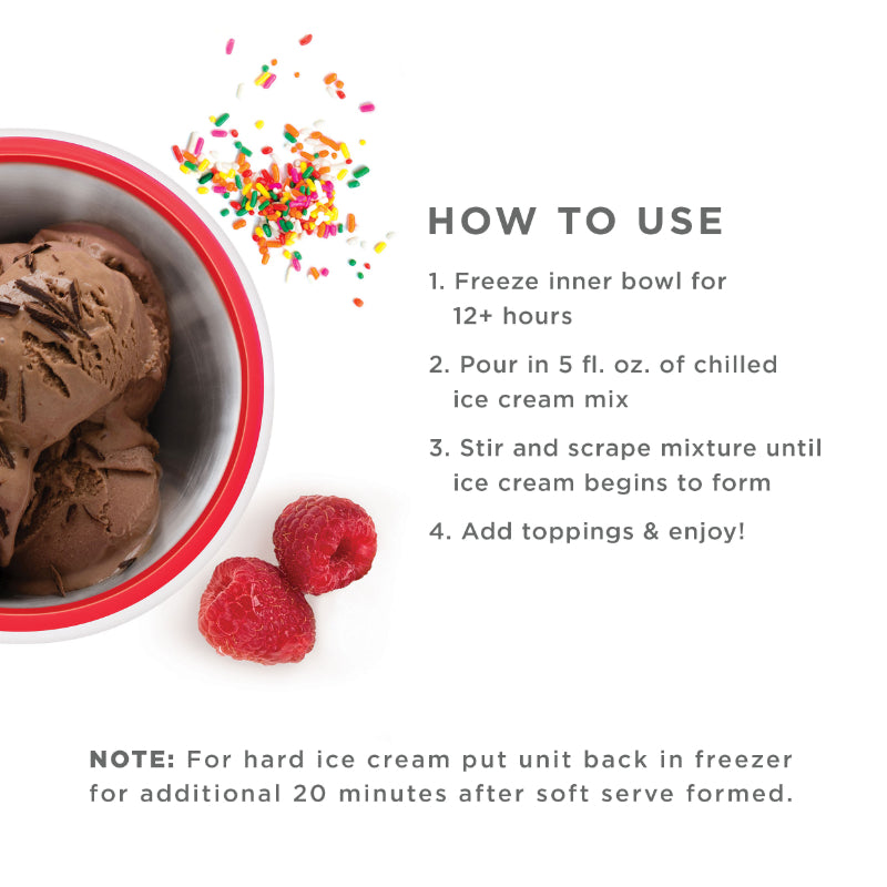 Ice Cream Maker with 1 Spoon | 150ml | Multiple Colors