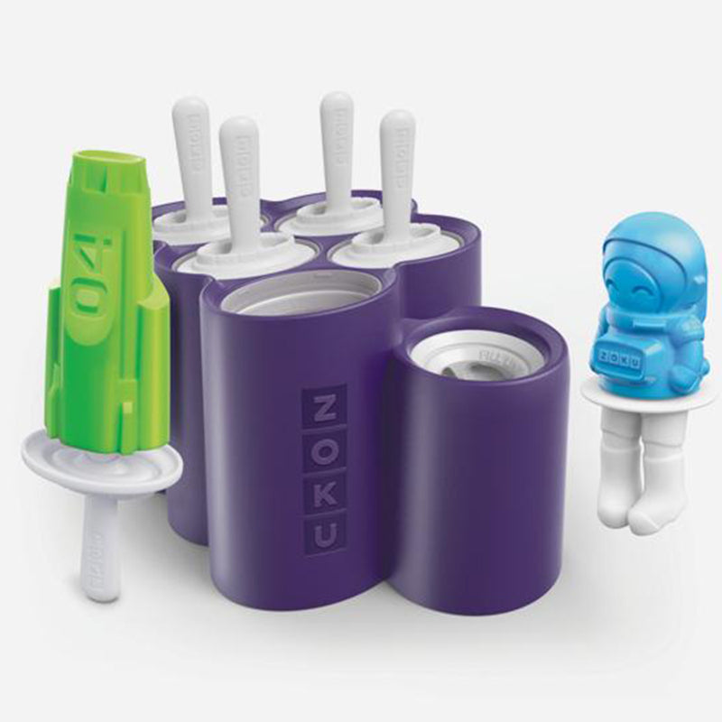 Space Blue Ice Pop Maker with 6 Popsicle Molds